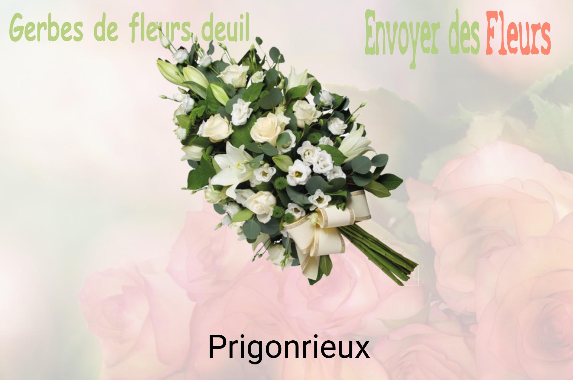 Gerbe de fleurs de deuil livrée à Prigonrieux